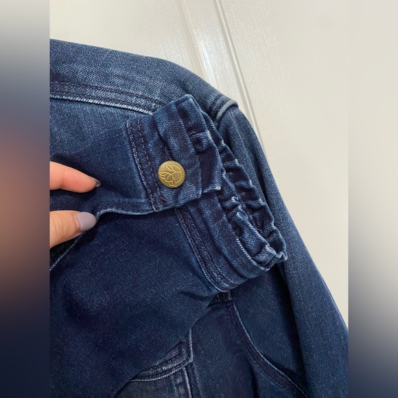 Women's DRAPER JAMES RSVP™ Ruffle Trim Denim Jacket - Picture 5 of 5